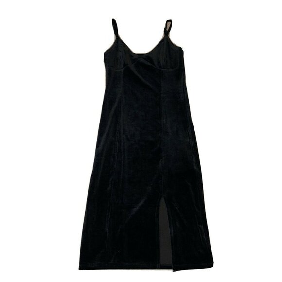 FOREVER 21 Black Velour Stretch Sleeveless Bodycon Style Dress Sz S - Picture 1 of 9